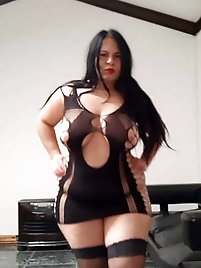 Crazy chubby mom wants to touch the male