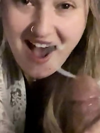 Cumslut wife enjoys Cum!!